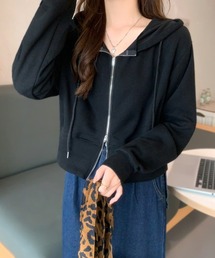 パーカー double zipup short hoodie / ダブルジップアップショート丈パーカー レディース 楽天市場】パーカー レディース ショート丈 ダブルジップ