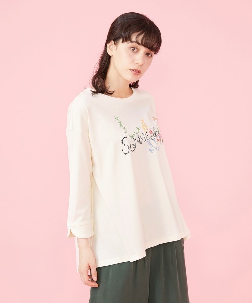 tシャツ Aniversario アーカイブ刺繍Tシャツ レディース