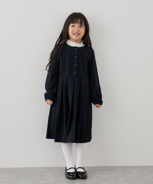 ships kids ネイビー長袖　ピンタックフリルワンピース　150センチ ships kids ネイビー長袖 ピンタックフリルワンピース 150センチ