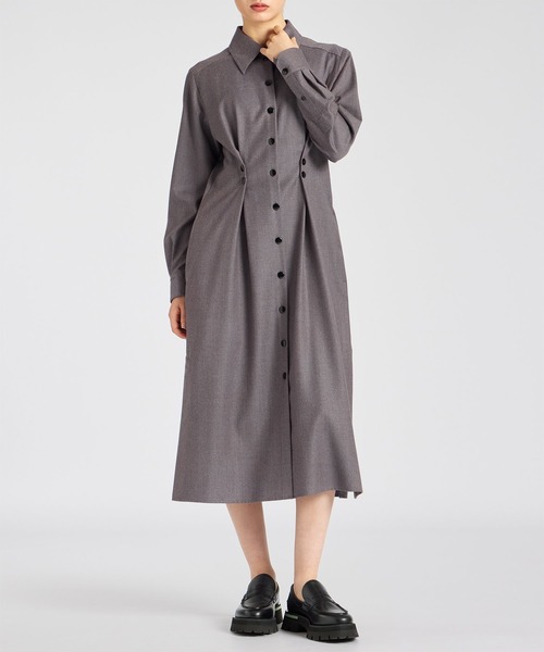 Paul Smith ワンピース ウィメンズ ウールフランネル シャツ