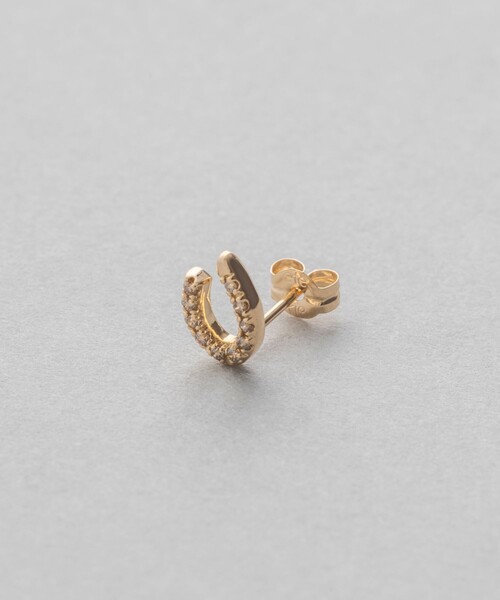 ピアス K18YG ピース ブラウンダイヤモンド ピアス レディースの画像