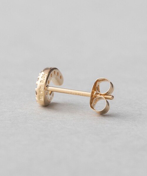 ピアス K18YG ピース ブラウンダイヤモンド ピアス レディースの画像