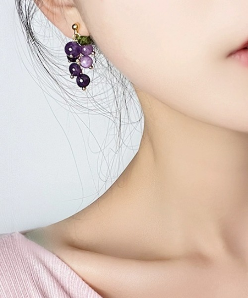 COO+i（クーイ） アレルギー対応 ピアス ぶどうピアス レディース