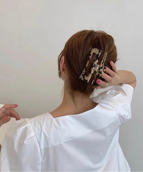 新品☆ 限定モデル　ヘアクリップ（Ｌ) 楽天市場】(42)べっ甲風 クリップ Lサイズ CR-9 ヘアクリップ