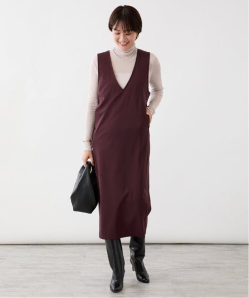'24AW＊VERMEIL par iena コンパクトジャージナローワンピース コンパクトジャージナローワンピース（ワンピース）｜VERMEIL