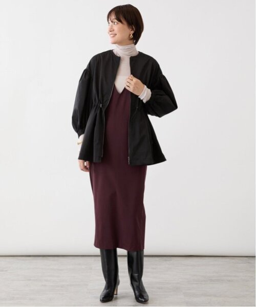 '24AW＊VERMEIL par iena コンパクトジャージナローワンピース コンパクトジャージナローワンピース（ワンピース）｜VERMEIL