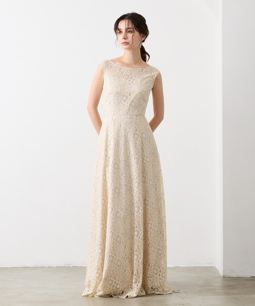 【超美品】AIMER総レースロングドレス　ステージドレス【限定品】【廃盤】 AIMER（エメ） ドレス 「WEB限定」演奏会用総レースロングドレス