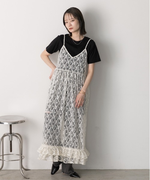 ad thie（アドティエ） ワンピース 裾ボリューム レースキャミ