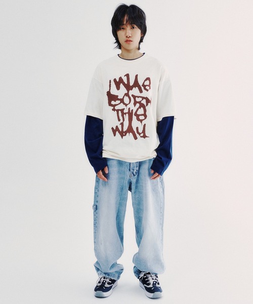 tシャツ A'GEM/9 × .kom 「ISTKUNST/イストクンスト」 FOREVER HOMIES LAYERED LS TEE/FOREVE A'GEM/9 × .kom 『ISTKUNST/イストクンスト』 FOREVER HOMIES
