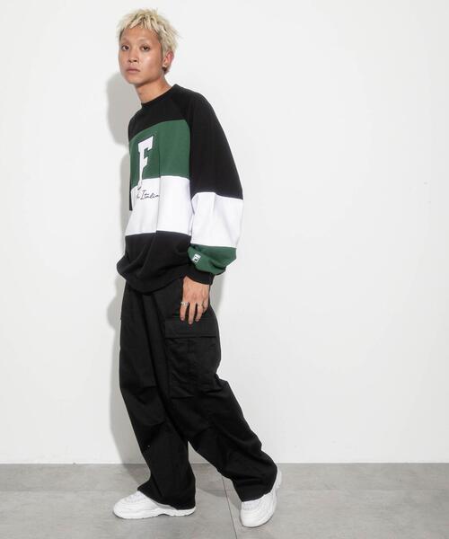 FILA（フィラ） トレーナー スウェット ∴WEGO/別注FILAパネル切替プル