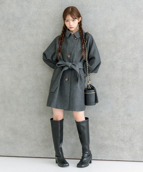 【OLIVE de OLIVE】 ミドルコート OLIVE des アウター ミドルコート レディース : ZOZOTOWN Yahoo