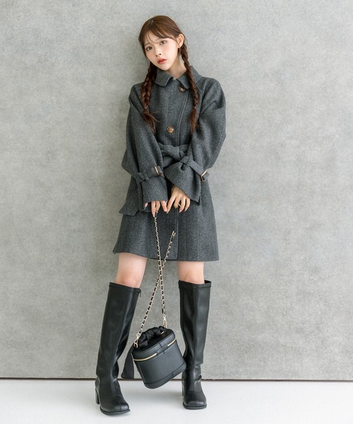 OLIVE des OLIVE【web限定】ミドル丈コート OLIVE des アウター ミドルコート レディース : ZOZOTOWN Yahoo