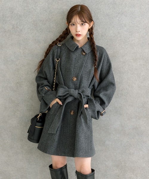 【OLIVE de OLIVE】 ミドルコート OLIVE des アウター ミドルコート レディース : ZOZOTOWN Yahoo