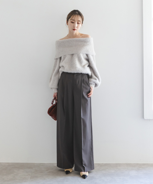 【NOBLE×L’AUBE BLANC】FOX/カシミヤオフショルダーニット Noble（ノーブル）の「【NOBLE×L'AUBE BLANC】FOX/カシミヤオフ