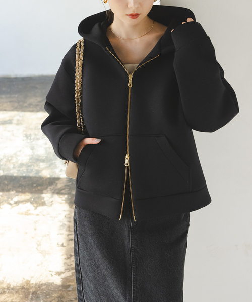 値下げ　NOBLE パーカー ダンボールニットフーデットパーカー NOBLE（ノーブル） パーカー ダンボールニットフーデットパーカー