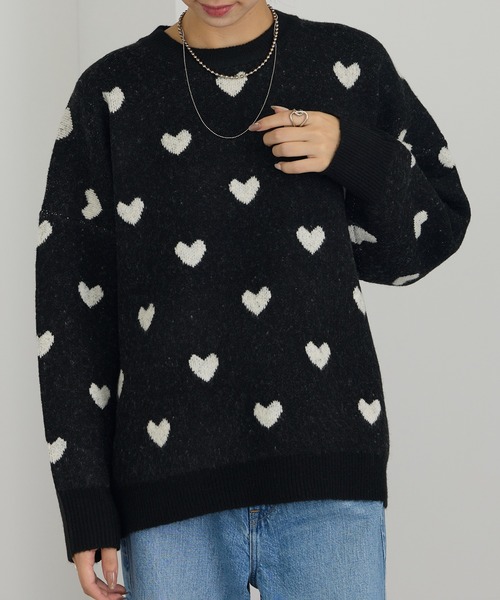 MAISON BREEZE ニット セーター 「MAISON BREEZE」ハート型JQ