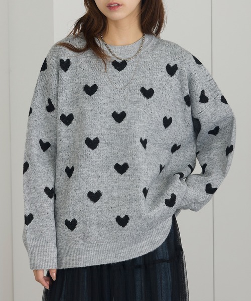 MAISON BREEZE ニット セーター 「MAISON BREEZE」ハート型JQ