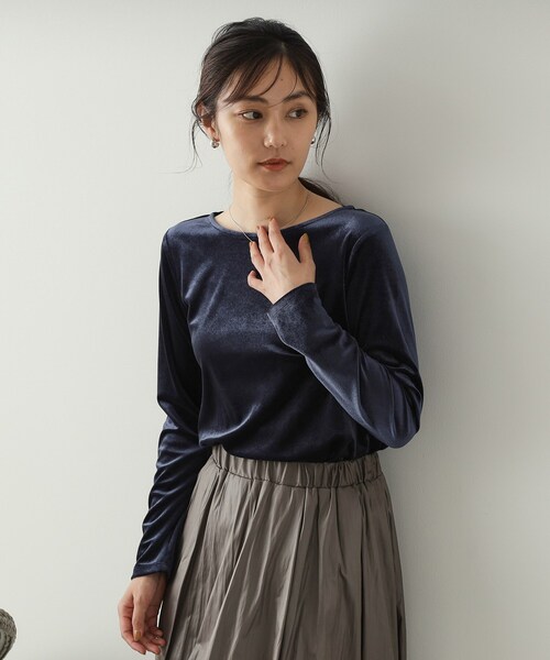 OPAQUE.CLIP（オペークドットクリップ） tシャツ 「CanCam掲載」ベロア