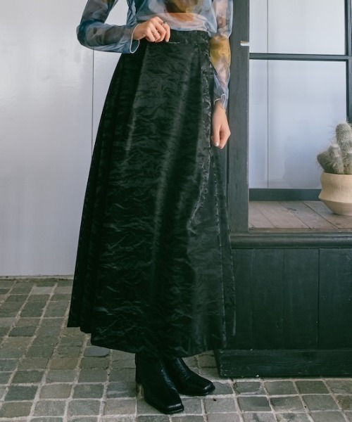 sahara スカート Suede Flare Skirt/スエードフレアスカート 