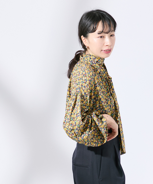 ジャーナルスタンダードレサージュ花柄ボウタイとろみブラウス