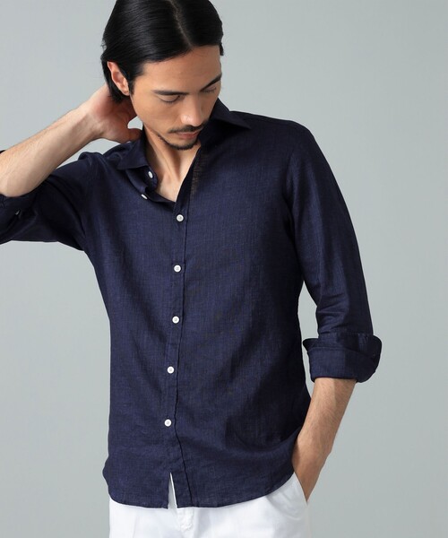 Brilla per il gusto シャツ リネン ナチュラルストレッチ