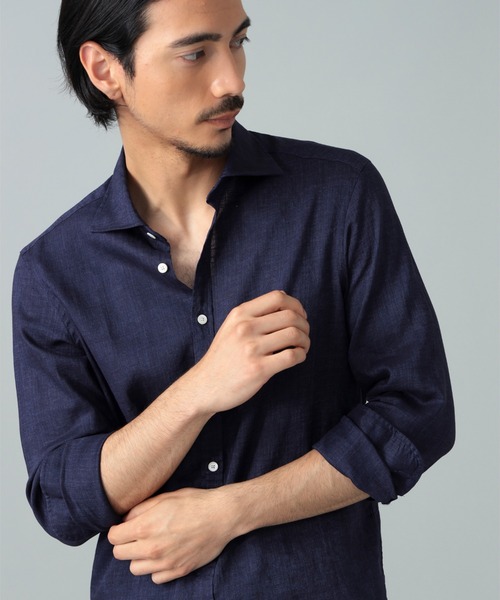Brilla per il gusto シャツ リネン ナチュラルストレッチ