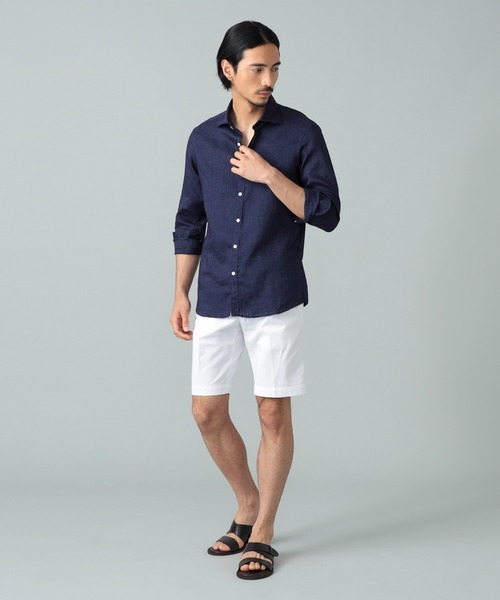 Brilla per il gusto シャツ リネン ナチュラルストレッチ