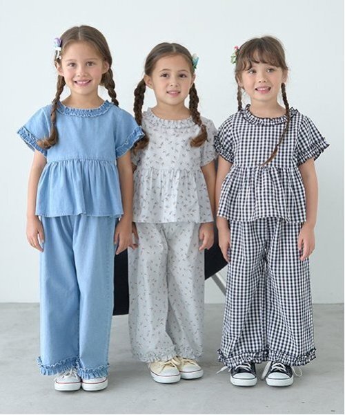 アンサンブル 「セットアップ」フリルブラウス＆フリルワイド
