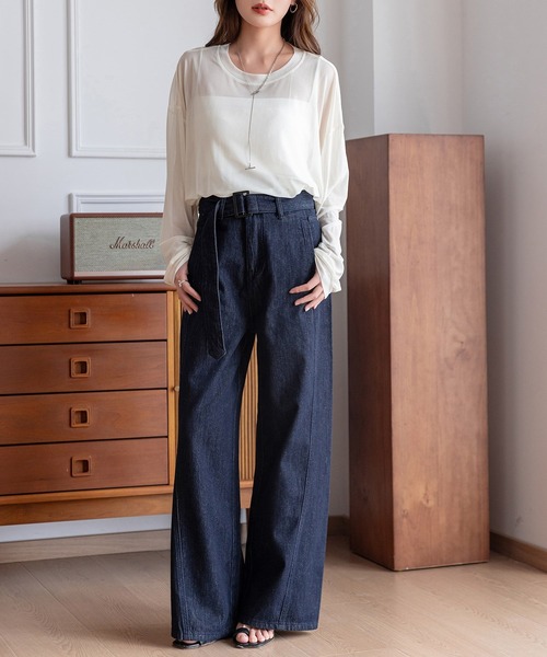 DAY CLOSET ワイドパンツ ジーンズ デニム デニムパンツ レディース