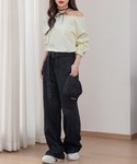 ワイドパンツ ジーンズ デニム デニムパンツ ...の詳細画像4