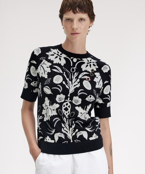 tシャツ Amy Winehouse Printed Knitted Top／エイミー・ワインハウス プリントニットトップス レディース