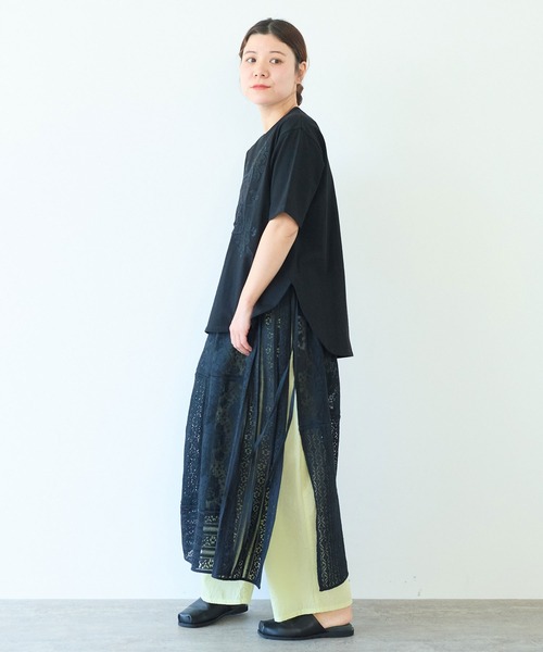 yuni コットンレース刺繍Tシャツ yuni tシャツ コットンレース刺繍Tシャツ レディース : ZOZOTOWN