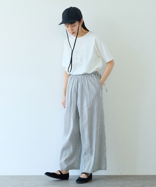 yuni tシャツ コットンレース刺繍Tシャツ レディース : ZOZOTOWN