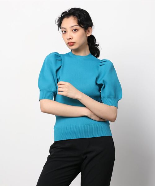 新品タグ付き　ユナイテッドアローズ　半袖ニット UNITED ARROWS 「UNITED ARROWS」 半袖ニット FREE ターコイズ