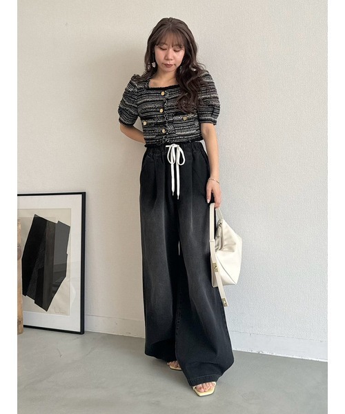 LILYBROWN ワイドレッグイージーデニムパンツ LILY BROWN ジーンズ デニム デニムパンツ 「ZOZO限定カラー