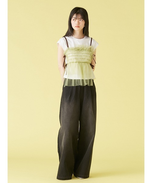LILYBROWN ワイドレッグイージーデニムパンツ LILY BROWN｜ワイドレッグイージーデニムパンツ | Rakuten