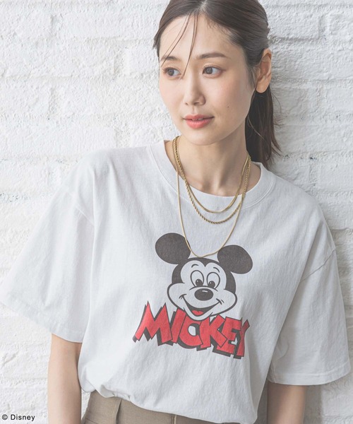 BERSHKA｜半袖 Mickey プリント ミニTシャツ Short sleeve Mickey Mouse T-shirt - T-shirts - BSK Teen