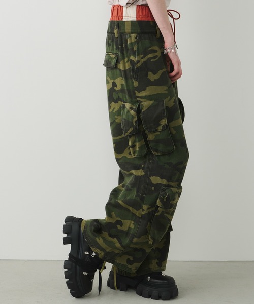 AIVER（アイバー） カーゴパンツ カモレイヤードカーゴパンツ メンズ