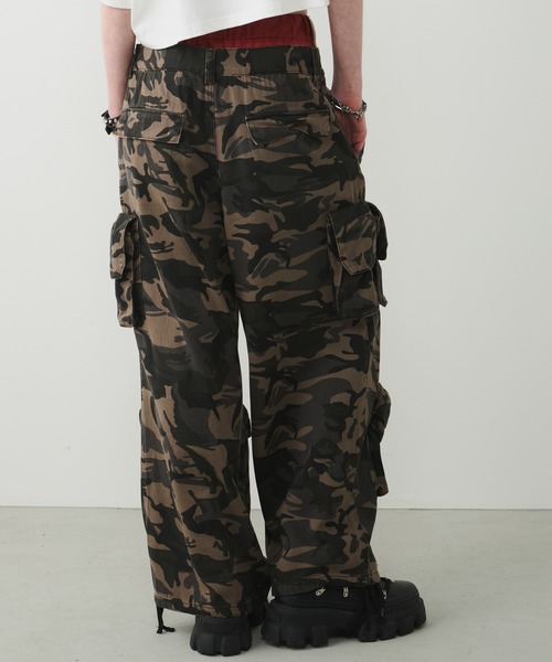 AIVER カーゴパンツ AIVER カモレイヤードカーゴパンツ メンズ