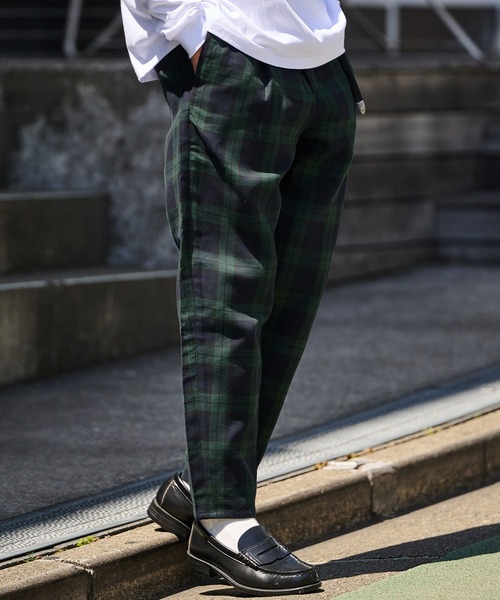 THEOREM パンツ mp13721- Plaid Pattern Ankle Tapered Pants チェック