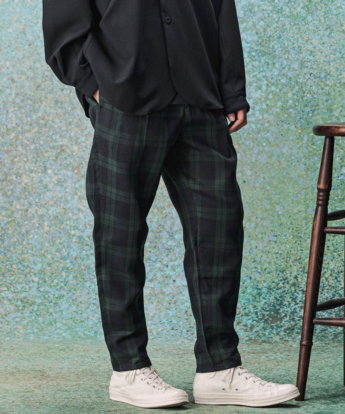 THEOREM パンツ mp13721- Plaid Pattern Ankle Tapered Pants チェック