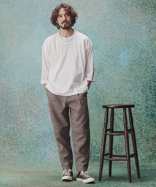 THEOREM パンツ mp13721- Plaid Pattern Ankle Tapered Pants チェック