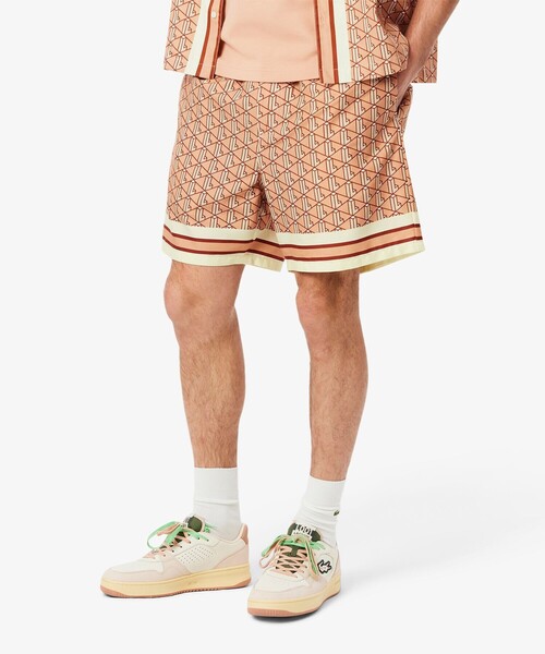 LACOSTE モノグラム模様 パンツ US M LACOSTE（ラコステ） パンツ モノグラム総柄ショーツ メンズ
