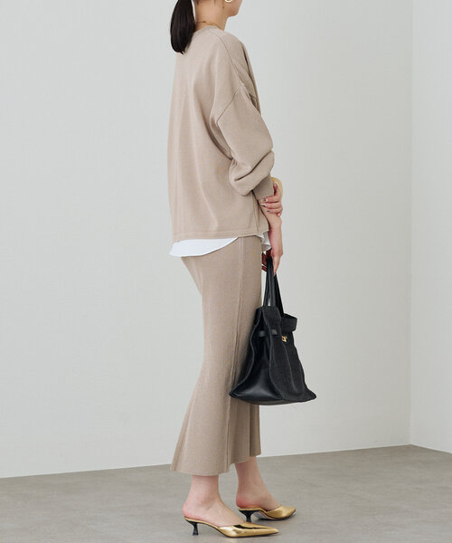 Loungedress ニット セーター 和紙天竺スキッパーニット