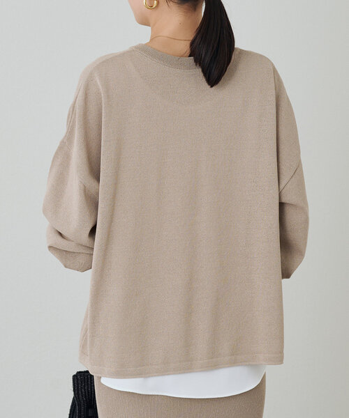 Loungedress ニット セーター 和紙天竺スキッパーニット