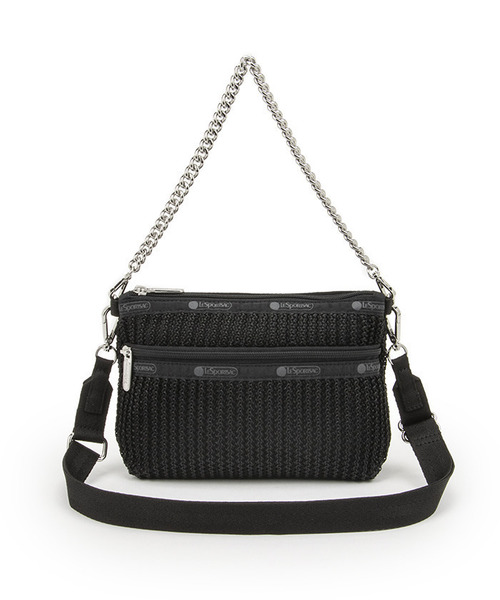 スマホショルダー ショルダーバッグ バッグ CHAIN CROCHET CLUTCH ブラッククロシェ レディースの画像