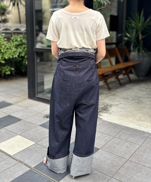 オールインワン　　GALLARDAGALANTE セール】テンセル混オーバーオール（つなぎ/オールインワン