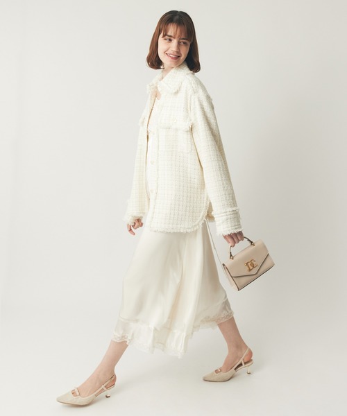 DEICY（デイシー） ワンピース シルクピンタックレースワンピース