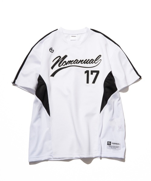 NOMANUAL（ノーマニュアル） tシャツ 「NOMANUAL」スイープベース