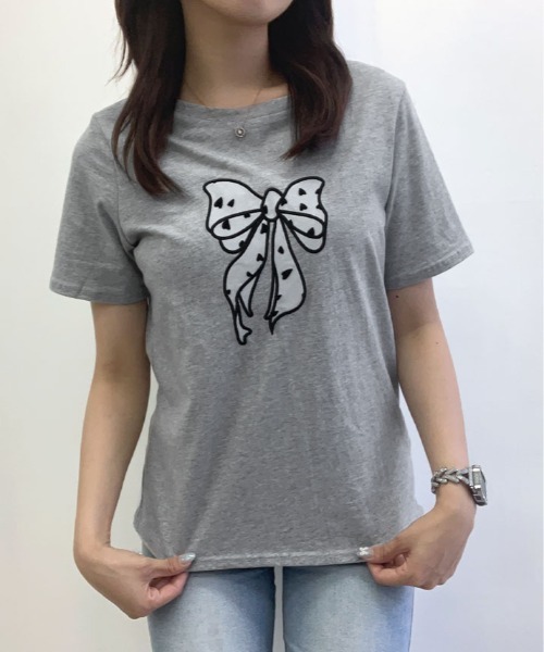 tシャツ リボン 刺繍 デザイン Tシャツ レディース : ZOZOTOWN Yahoo